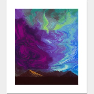 Tye Dye Mountains Posters and Art